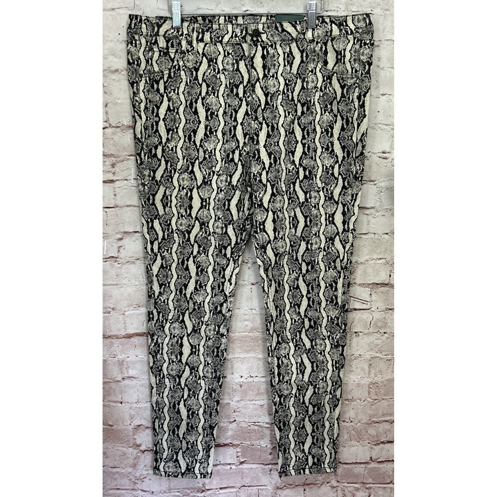 WILD FABLE Womens High Rise Skinny Jean Snakeskin Print Stretch Cotton Size 18